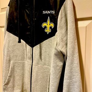 Saints zip up fleece sweatshirt